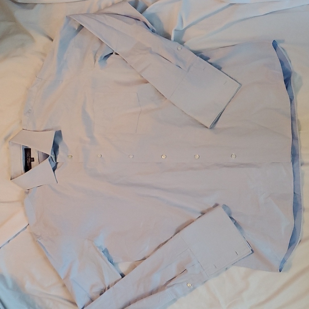 Harry Rosen Modern Fit Light Blue Mens Dress Shirt 👔